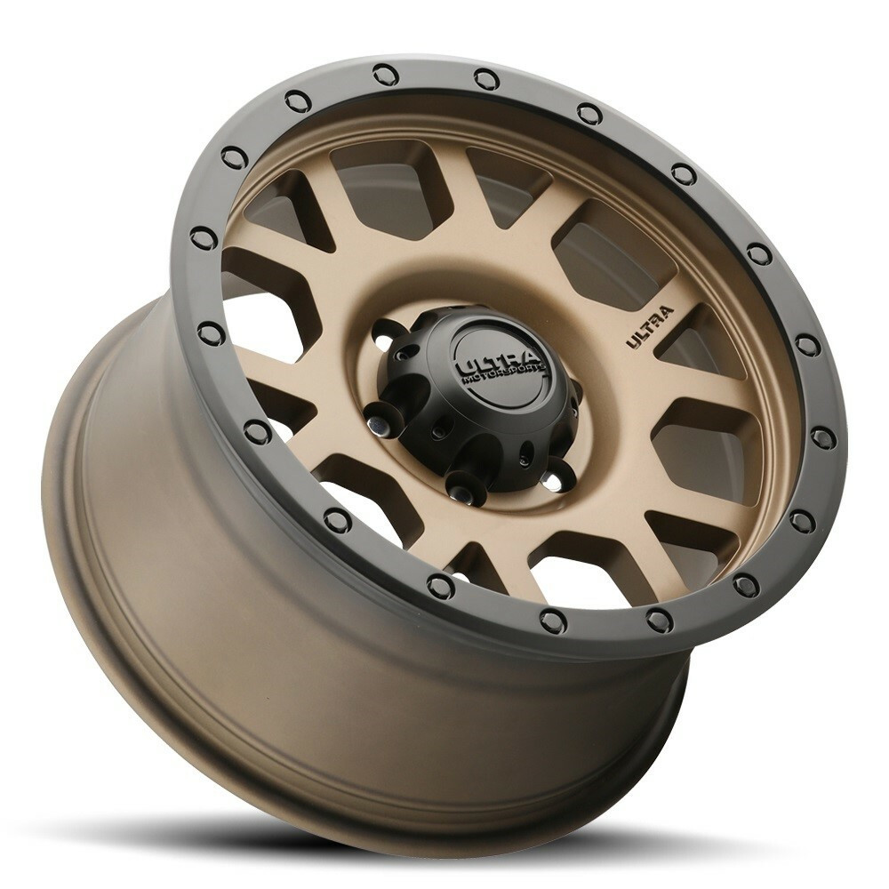 17" Ultra 113BZ The Boss Satin Bronze Black Lip 17x9 Wheel 6x135 01mm Truck Rim For Ford Lincoln Truck SUV