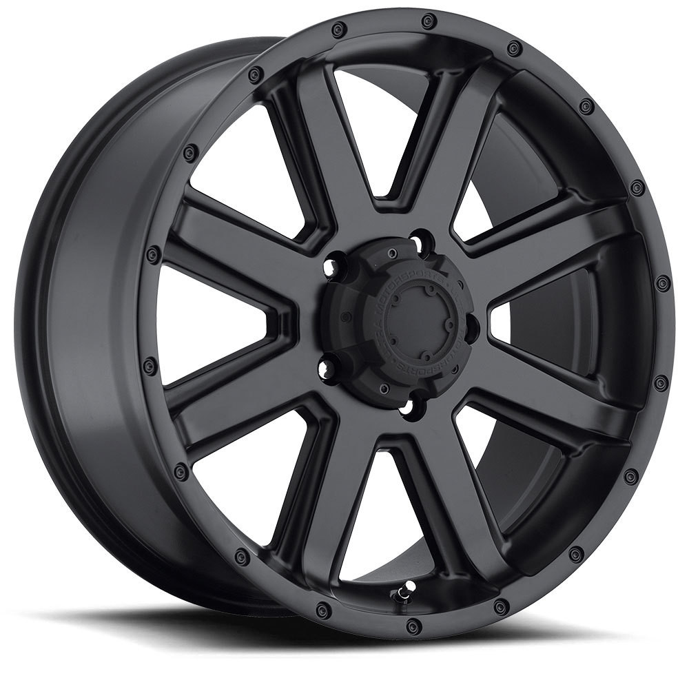 Set 4 17" Ultra 195SB Crusher Satin Black 17x9 Wheels 5x5 -12mm Lifted Truck Rim