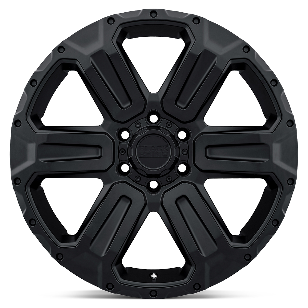 Set 4 20" Black Rhino Wanaka 20x9 5x5 Matte Black Wheels -18mm For Jeep Rims