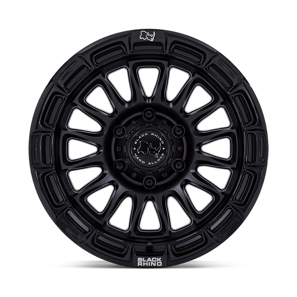 20" Black Rhino BR025 Rival Matte Black Gloss Blk-Lip 20x9 Wheel 5x5 1mm Rim