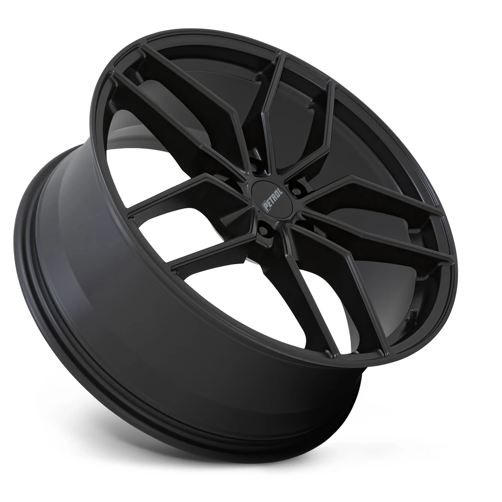 Set 4 20" Petrol P5C 20x8.5 5x4.5 40mm Wheels Matte Black Sedan Coupe SUV Rims
