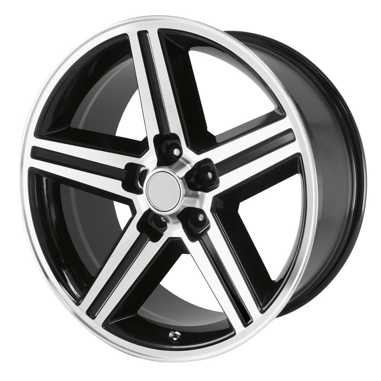 Performance Replicas PR148 18x8 5x4.75 Gloss Black Machined Wheel 18" 0mm Rim