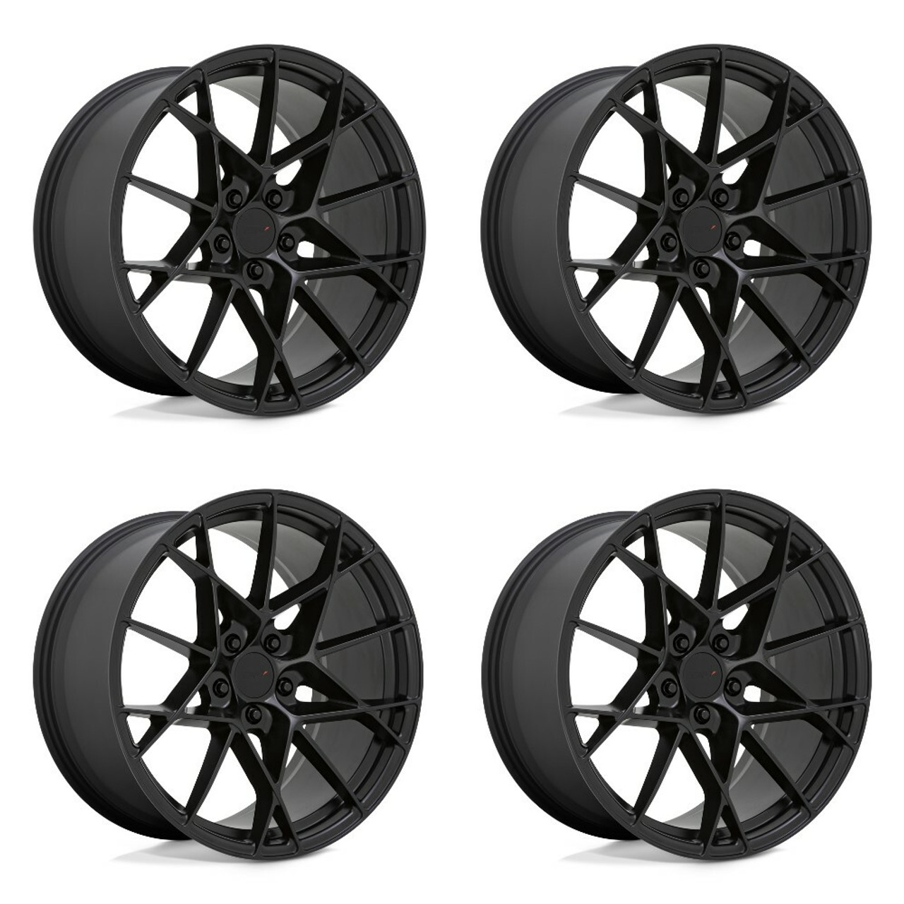 Set 4 TSW Sector 20x9 5x4.5 Semi Gloss Black Wheels 20" 40mm Rims