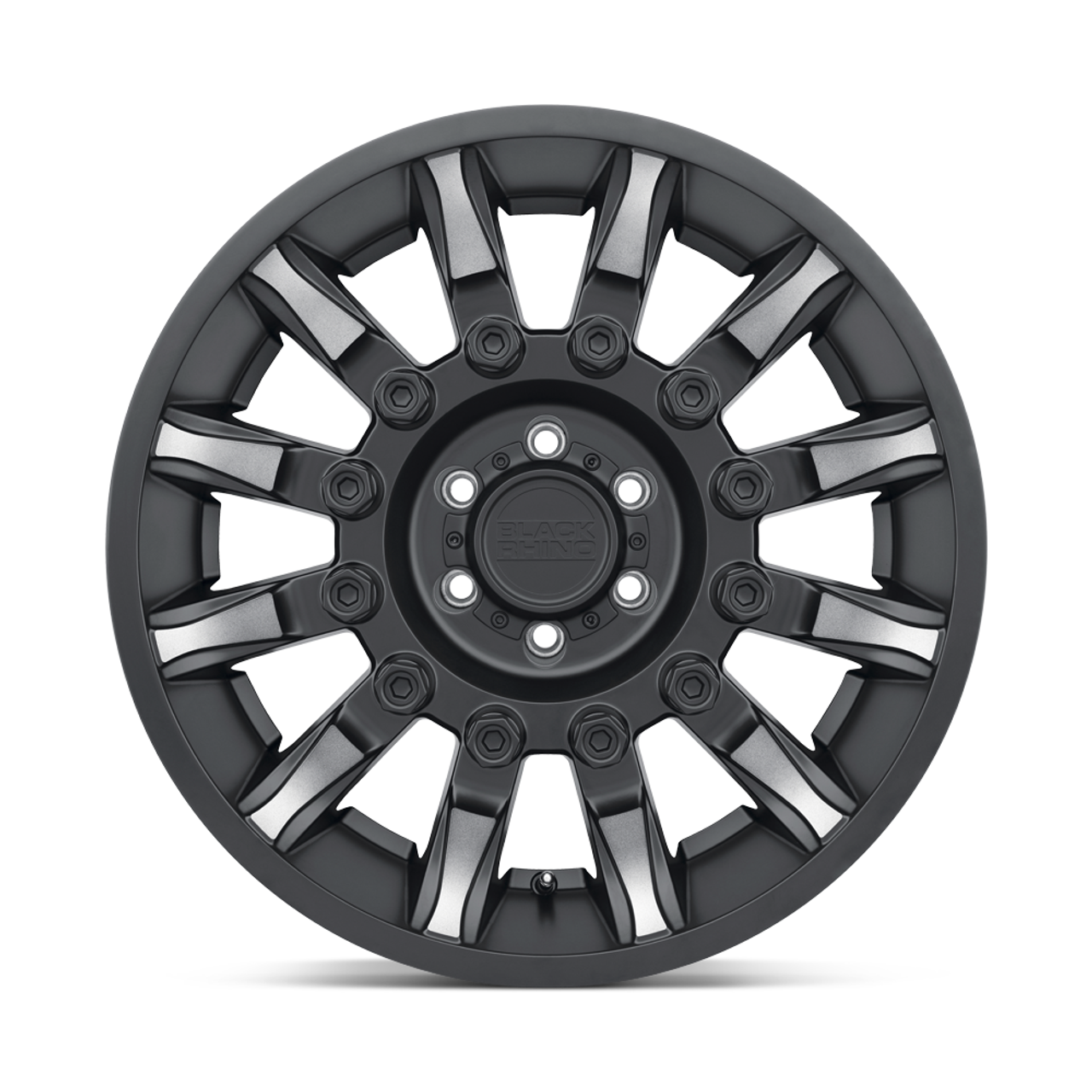 Set 4 20" Black Rhino Mission 20x9 5x5 2mm Black Machined Tinted Spokes Wheels