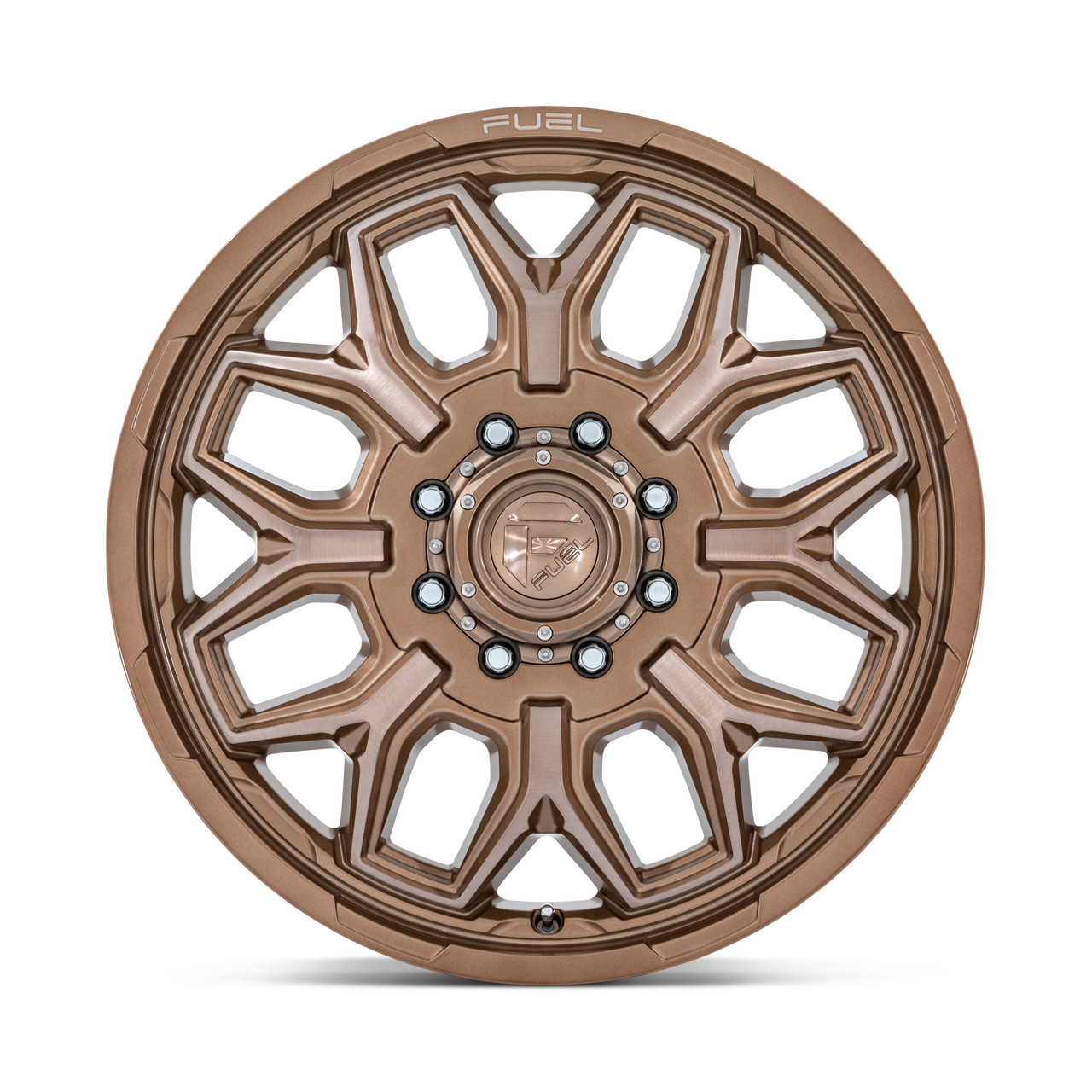 22" Fuel D876 Flux Dually Platinum Bronze 22x8.25 Wheel 8x6.5 104mm Front Rim