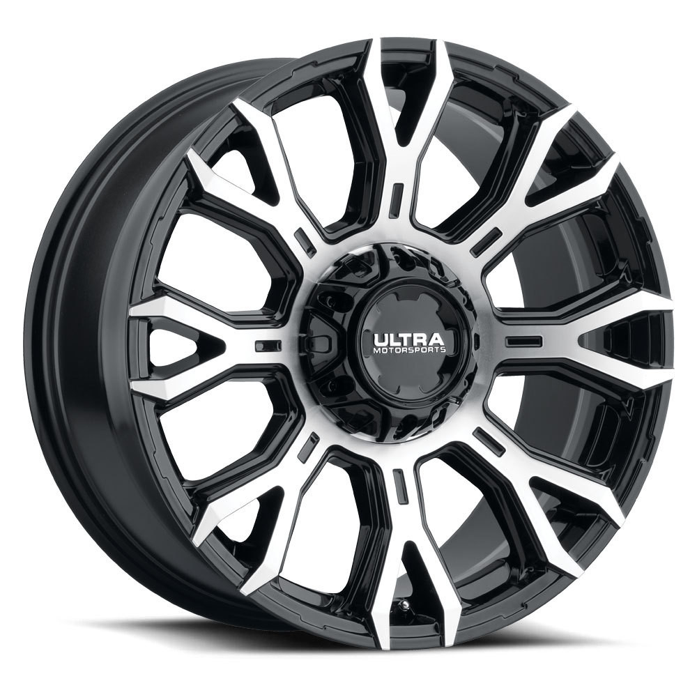 17" Ultra 123U Scorpion Gloss Black Diamond Cut 17x9 Wheel 6x135 6x5.5 18mm Rim