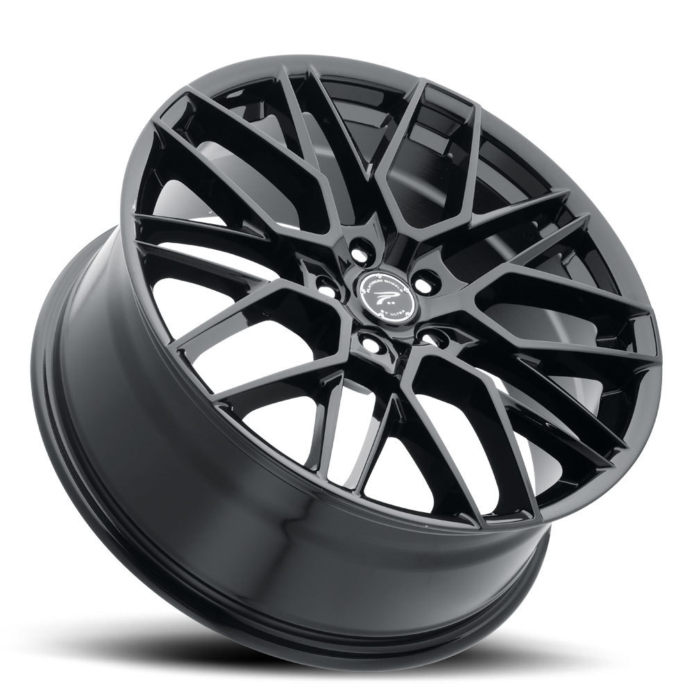 18" Platinum 459BK Retribution Gloss Black 18x8 Wheel 5x4.5 40mm Car SUV Rim