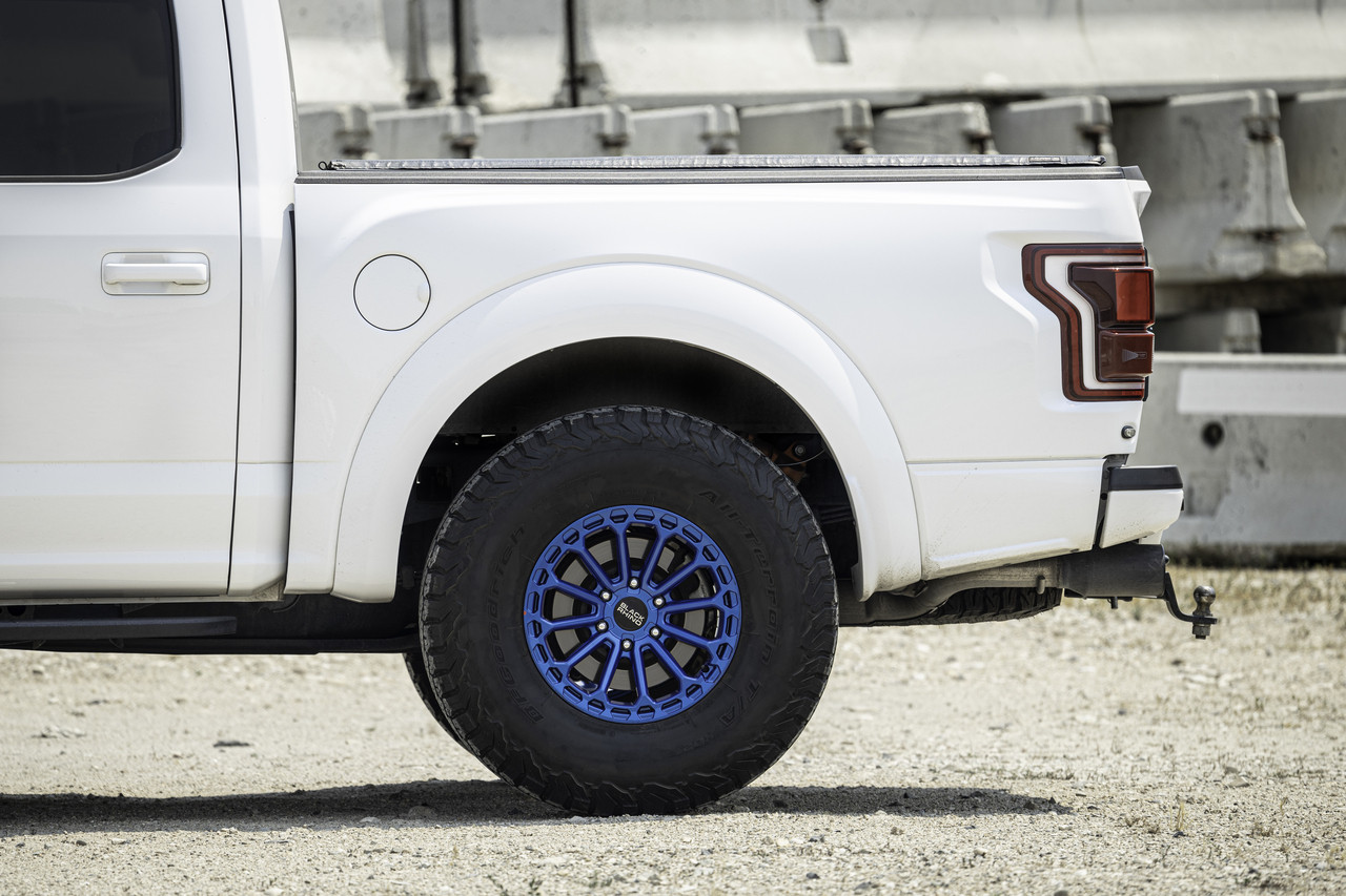 Set 4 Black Rhino Kaizen 20x9.5 6x5.5 Dearborn Blue Wheels 20" 12mm Rims