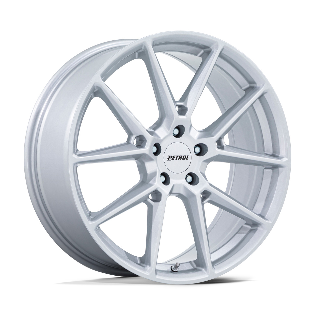 18" Petrol PE002 P1E 18x8 5x115 40mm Gloss Silver Wheel Sedan Coupe Car Rim