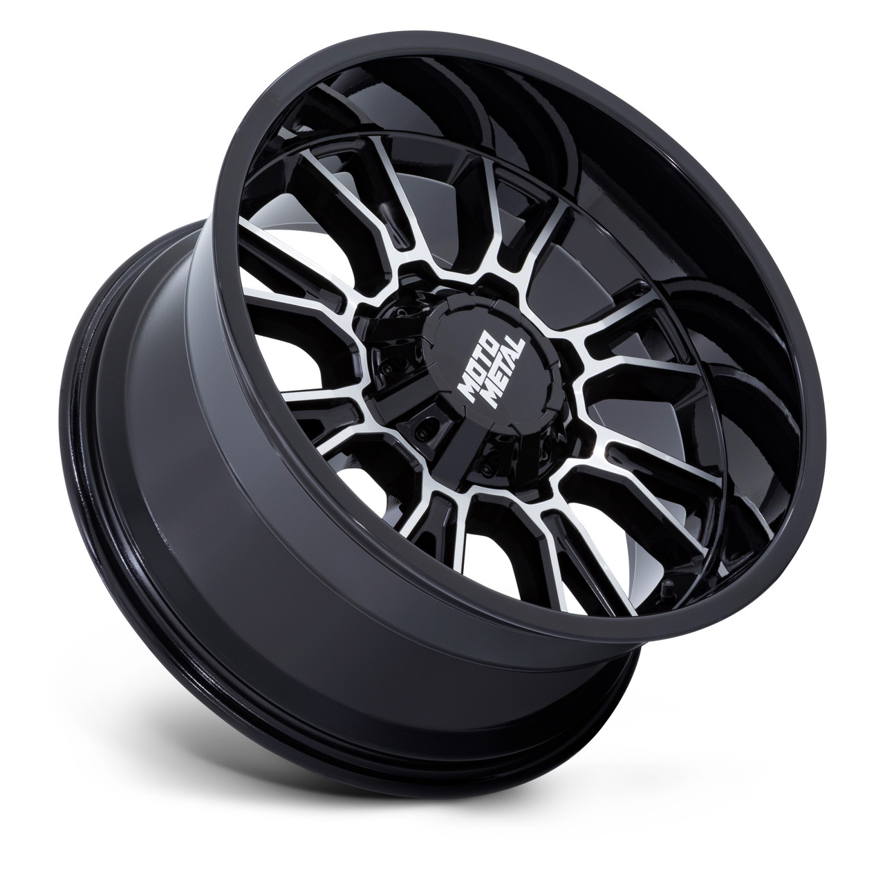 22" Moto Metal MO810 Legacy 22x9 8x180 1mm Gloss Black Machined Wheel Truck Rim Offroad