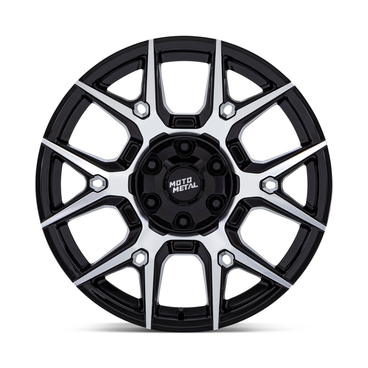 17" Moto Metal MO813 Mason 17x8.5 6x5.5 0mm Gloss Black Machined Face Truck Rim Offroad Wheel