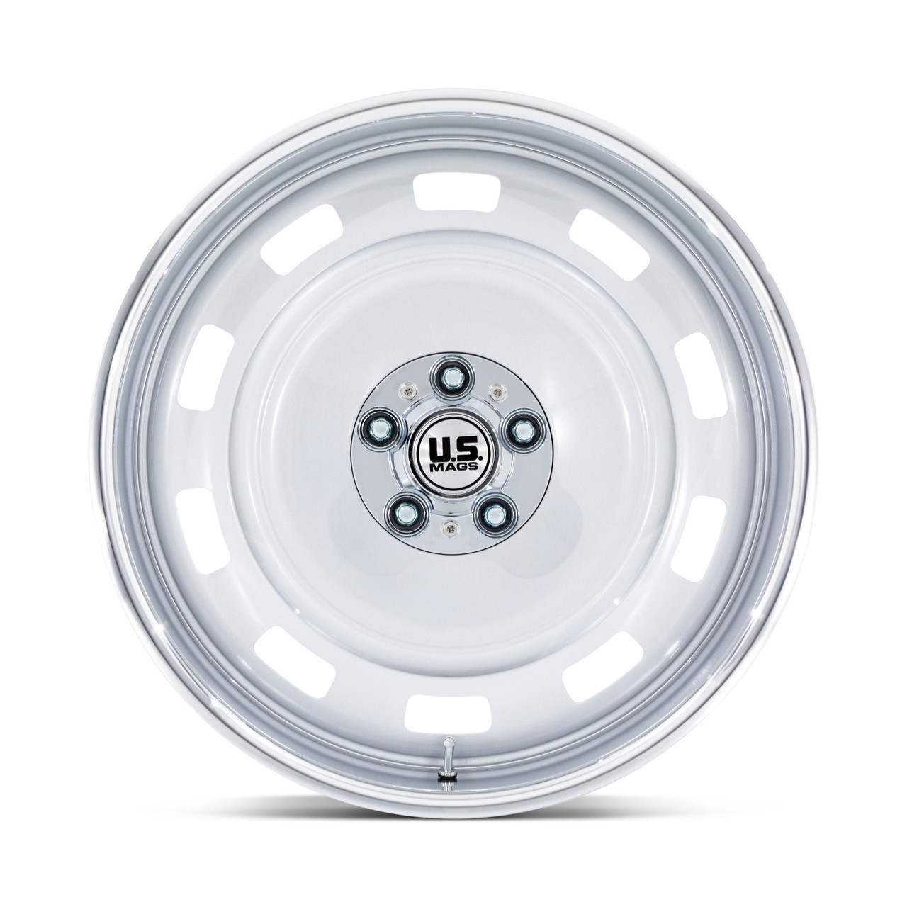 17" US Mag UC143 Scottsdale 17x9 5x5 -12mm Silver Diamond Cut Lip Classic Wheel Rim