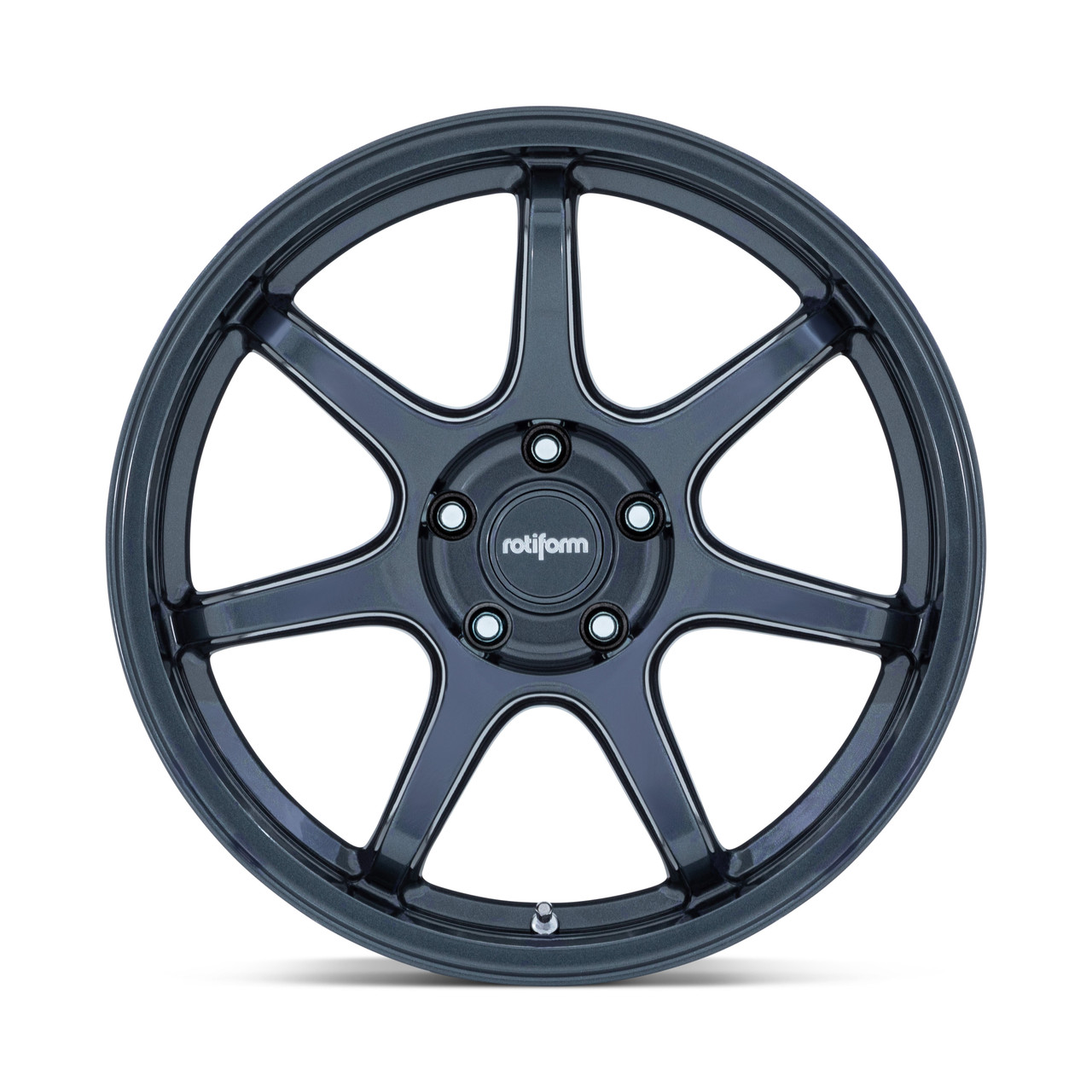 Set 4 18" Rotiform RC208 BPU 18x9.5 5x120 38mm Gloss Blue Gray Sedan Coupe Rims Car Wheels