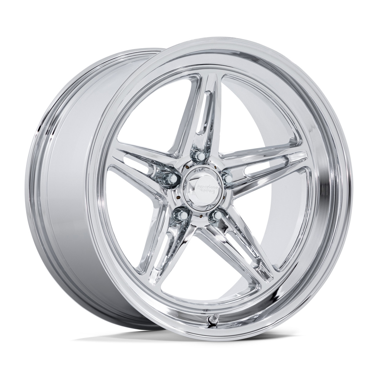 20" American Racing Vintage VN514 Groove Chrome 20x8.5 Wheel 5x5 6mm Rim