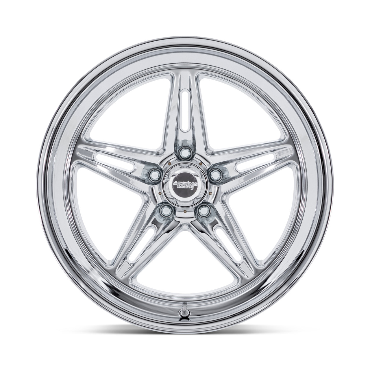 20" American Racing Vintage VN514 Groove Chrome 20x8.5 Wheel 5x5 6mm Rim