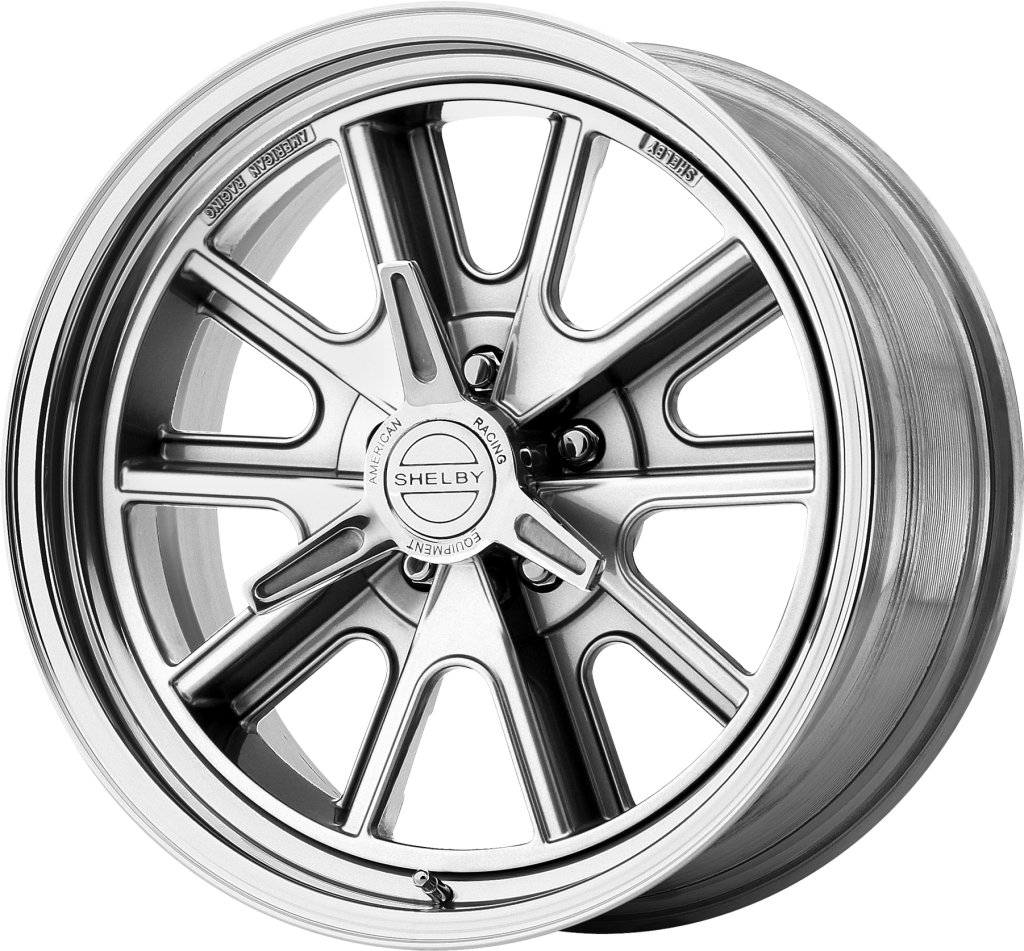 Set 4 18" American Racing VN427 Shelby Cobra 18x7 5x4.5 0mm Two-Piece Polished
