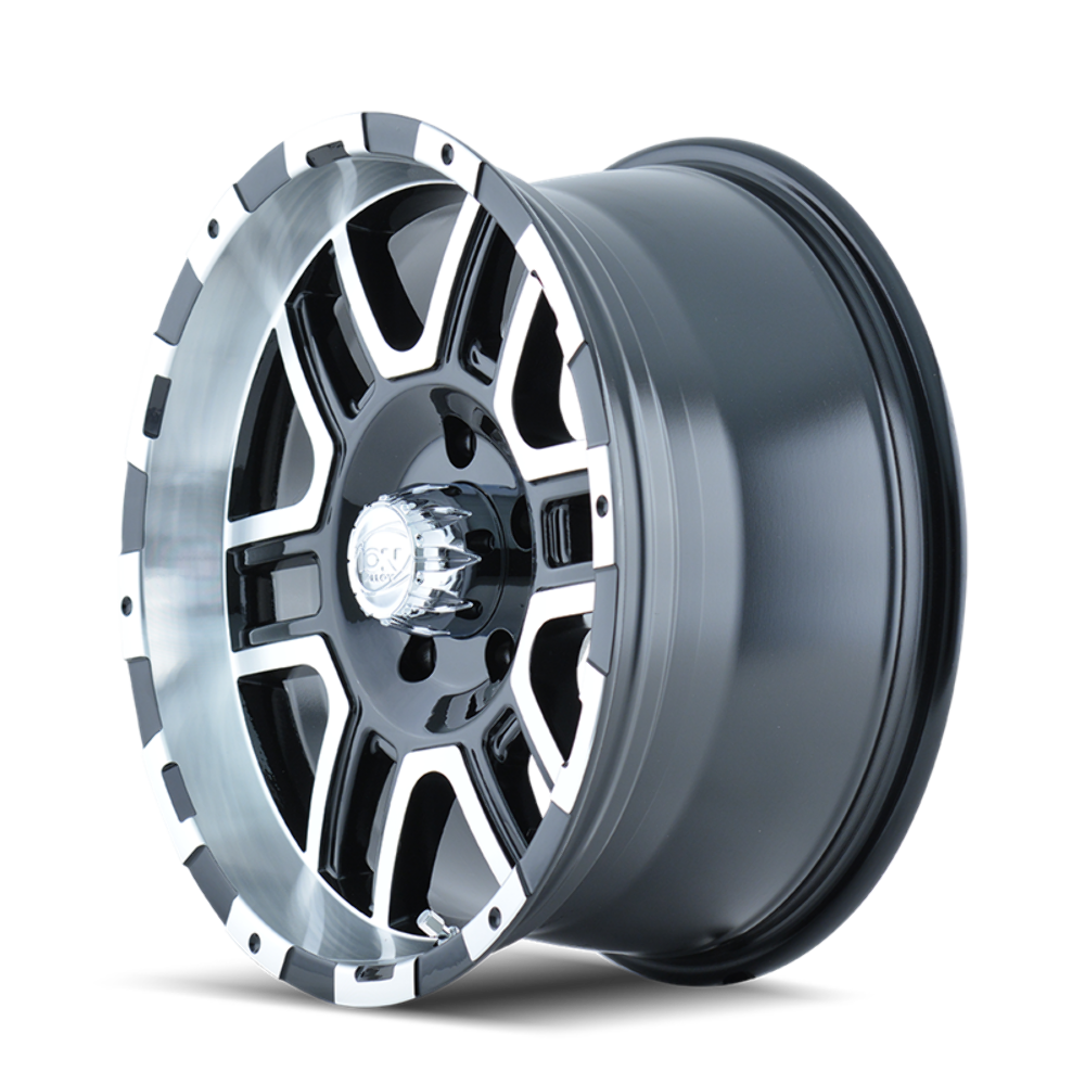 Set 4 17" Ion 179 17x8 Black Machined 6x5.5 Wheels 10mm Rims