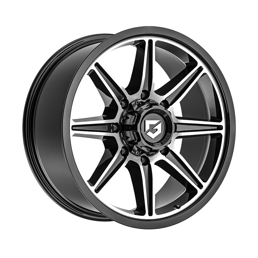 Set 4 20" Gear Off Road Balast 773MB Black Machined 20x10 6x135 6x5.5 -12mm Rims