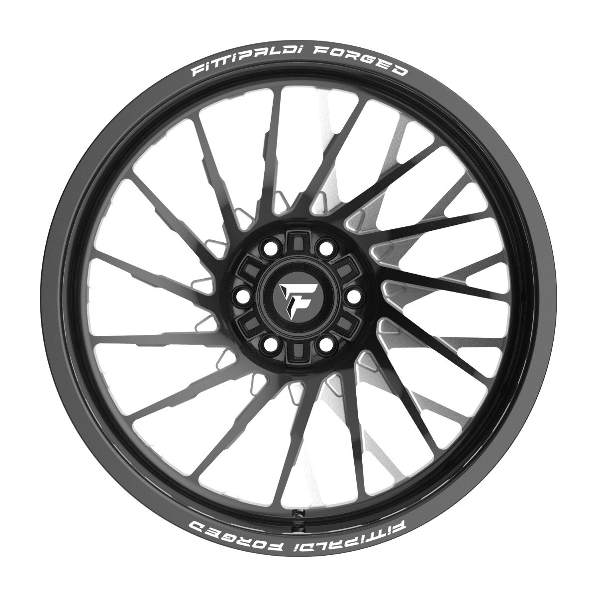 Set 4 22" Fittipaldi Off Road FTF501BM 22x12 8x170 -44mm Gloss Black Milled Rims