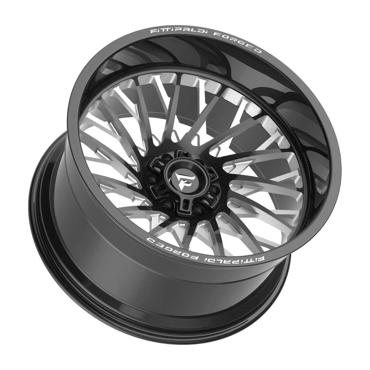 Set 4 22" Fittipaldi Off Road FTF501BM 22x12 8x170 -44mm Gloss Black Milled Rims