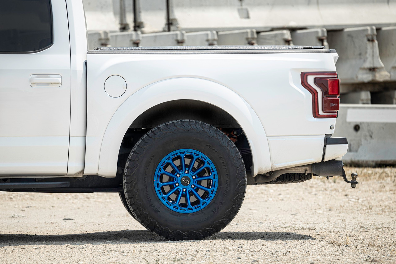 Set 4 Black Rhino Kaizen 20x9.5 6x135 Dearborn Blue Wheels 20" 12mm Rims