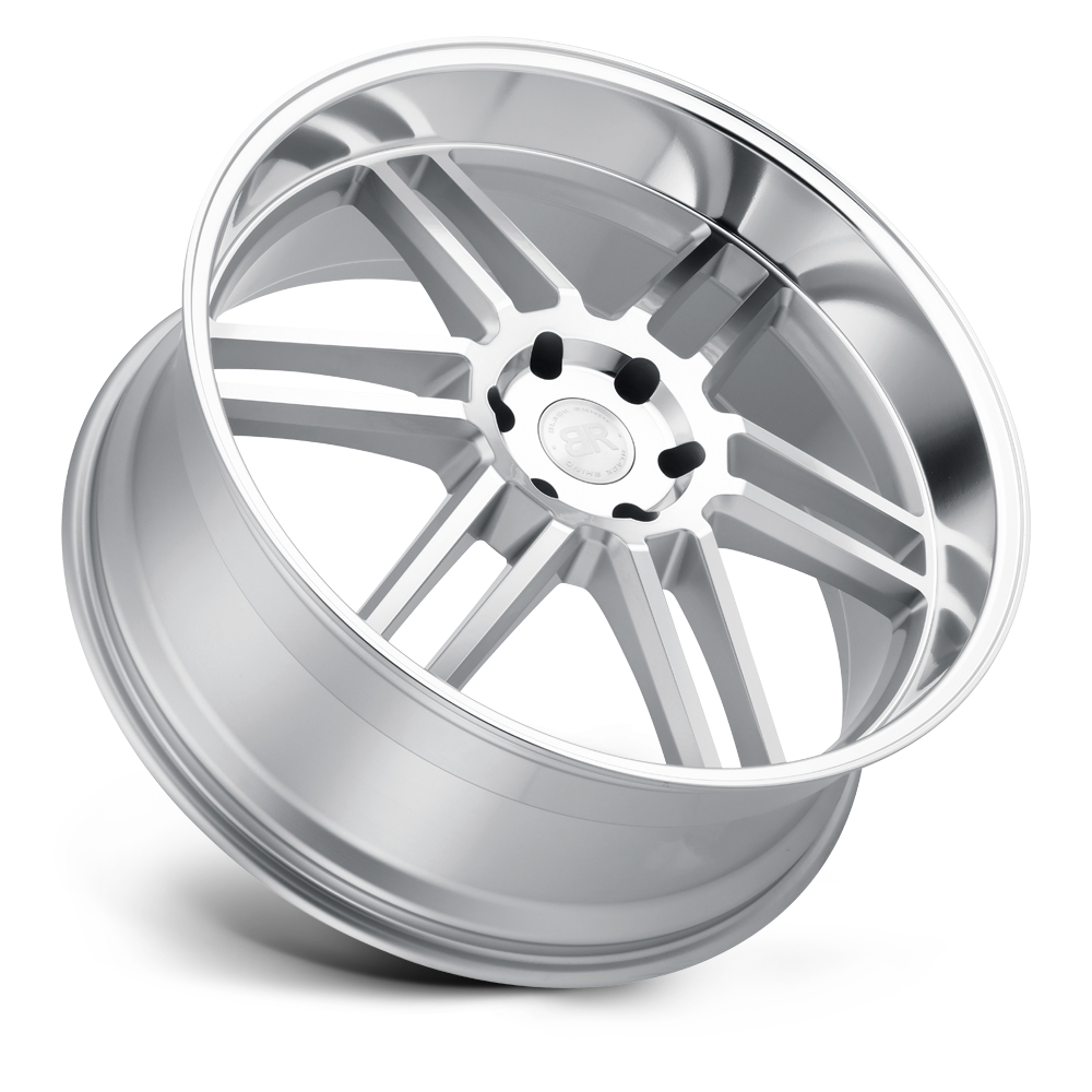 Set 4 Black Rhino Katavi 22x10 5x4.5 Silver W/ Mirror-Cut Face Wheels 22" 30mm