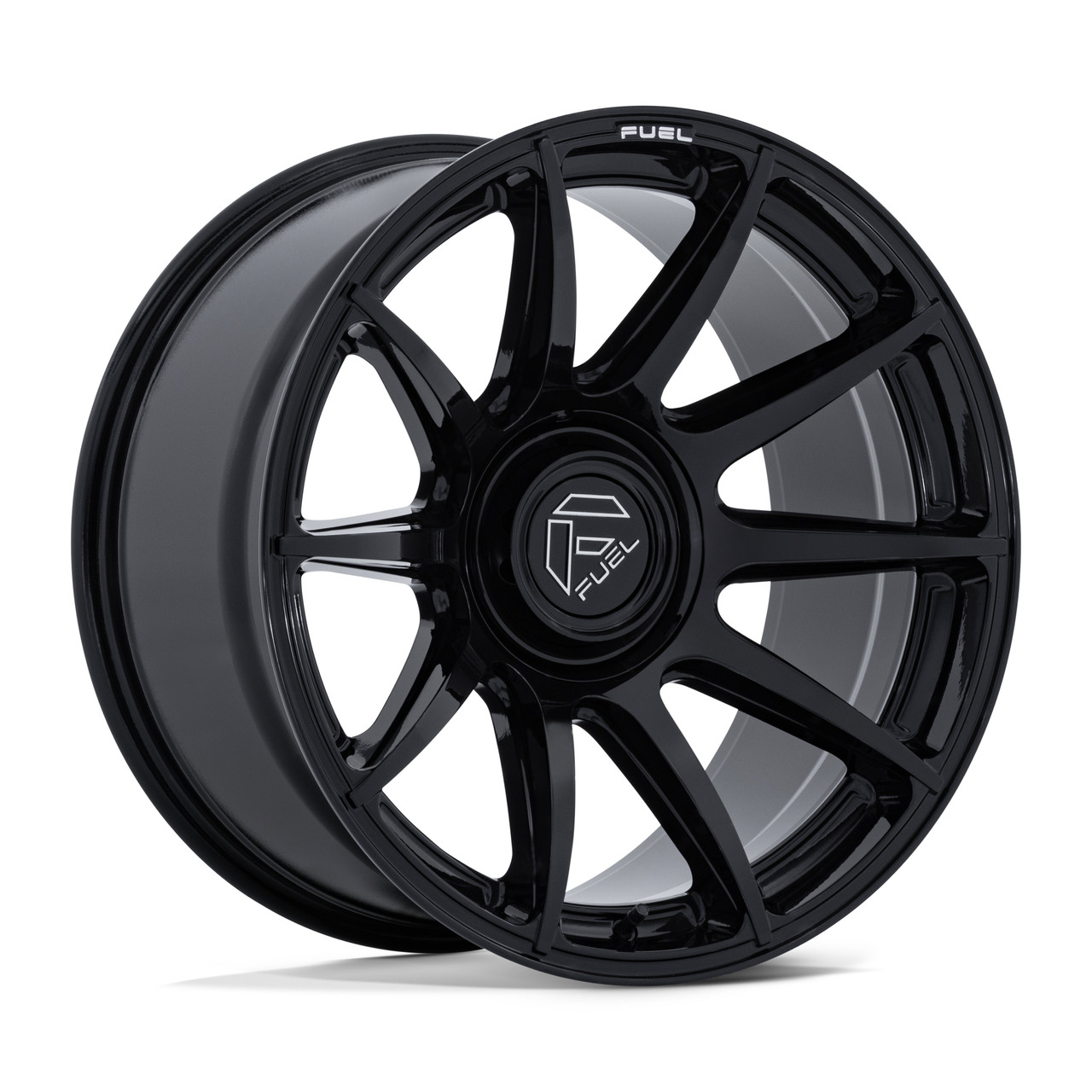 20" Fuel FC906 Halo Gloss Black 20x10 Wheel 6x135 6x5.5 -18mm Offroad Truck Rim