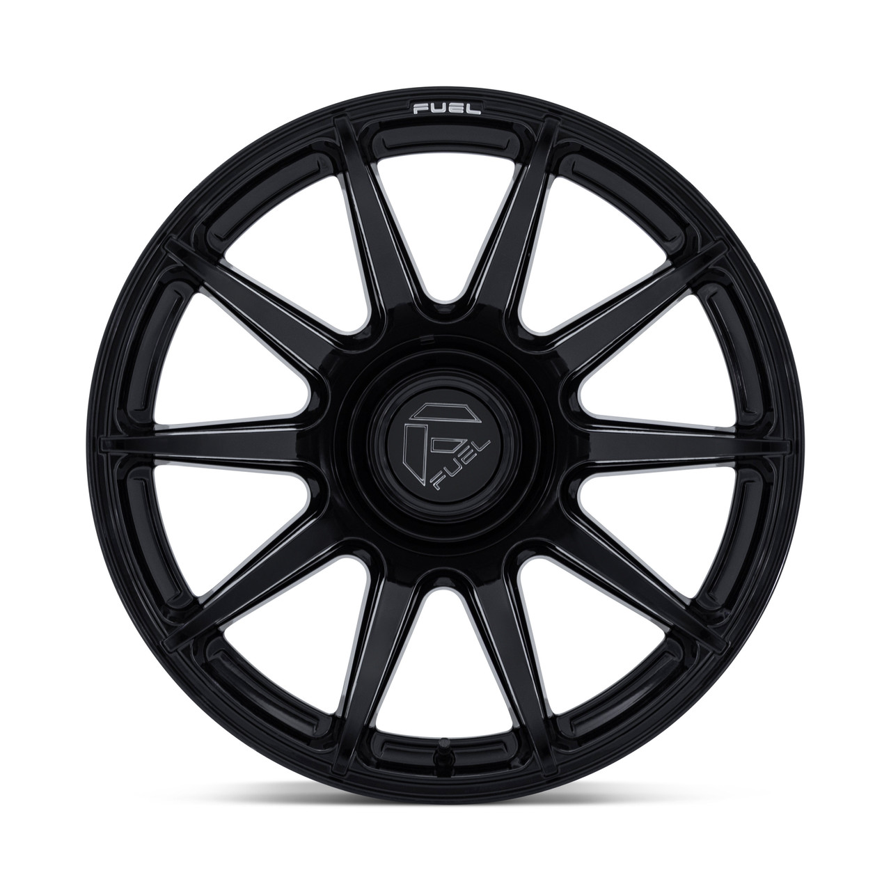 20" Fuel Fc906 Halo Gloss Black 20x10 Wheel 5x5  5x5.5 -18mm Offroad Truck Rim
