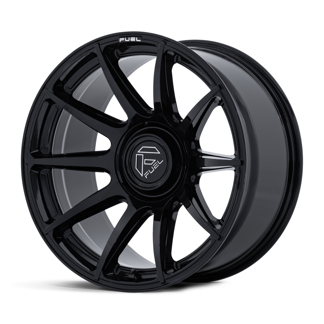 20" Fuel Fc906 Halo Gloss Black 20x10 Wheel 5x5  5x5.5 -18mm Offroad Truck Rim