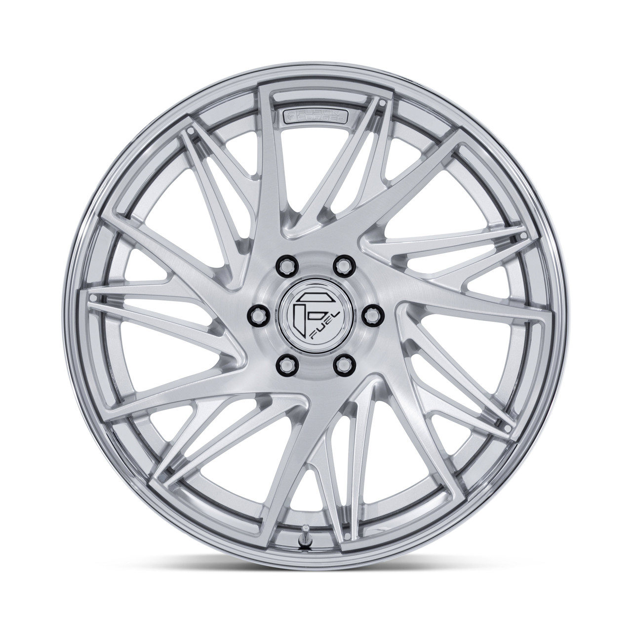 Set 4 20" Fuel FC405 Dynamo Gloss Silver Brushed Chrome Lip 20x9 6x5.5 1mm Rims Offroad Truck SUV Wheels