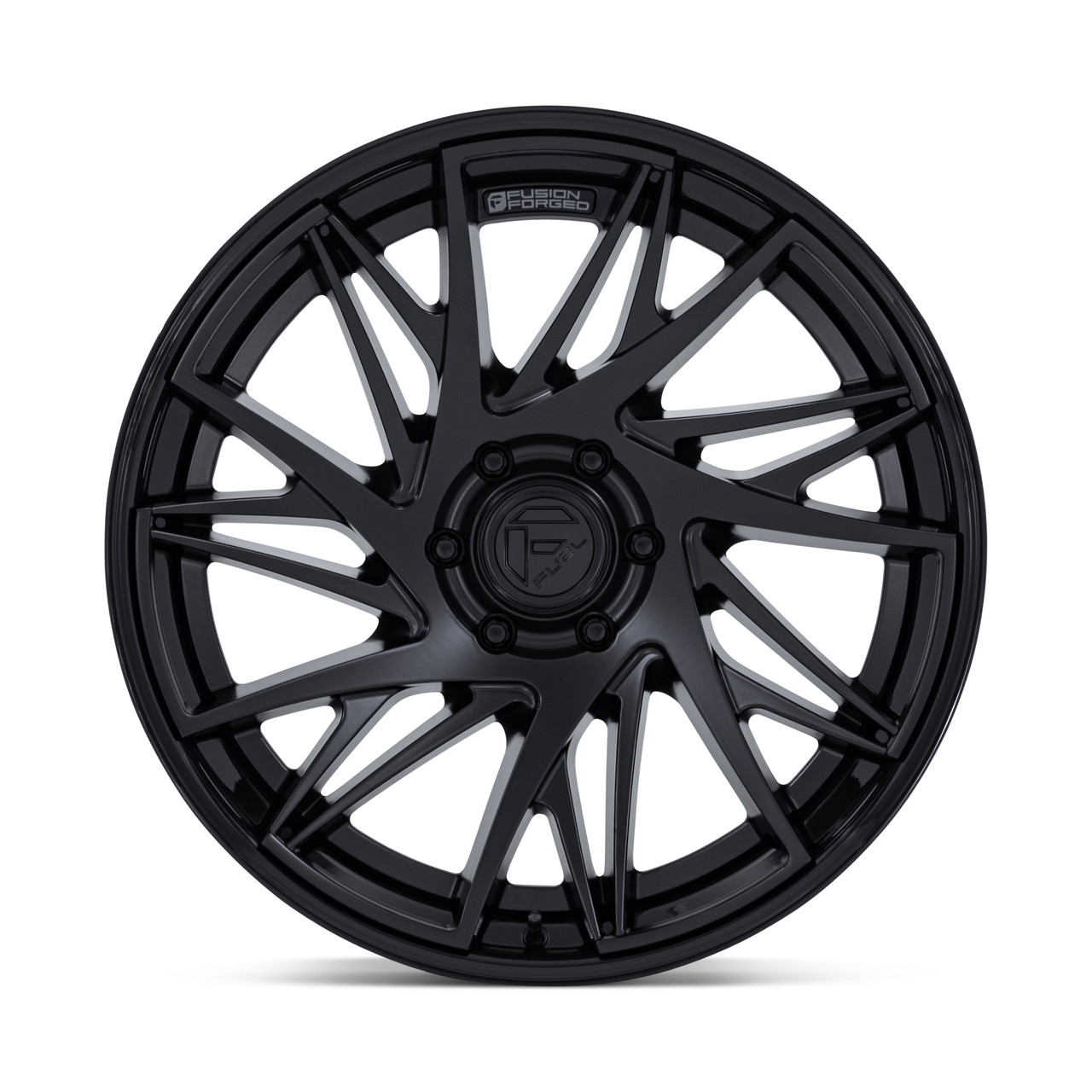 Set 4 24" Fuel FC405 Dynamo Matte Black W/ Gloss Black Lip 24x10 6x5.5 0mm Rims Offroad Truck SUV Wheels