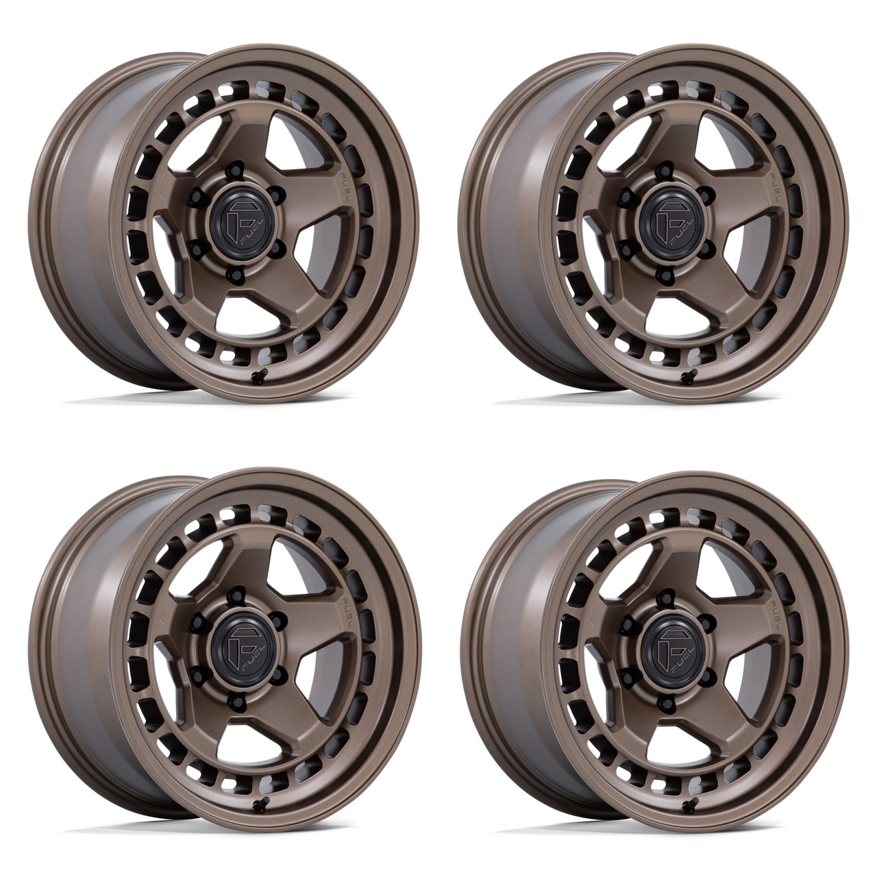 Set 4 17" Fuel FC894 Core Matte Bronze 17x8.5 Wheels 5x5 (5x127) 0mm Truck Rims