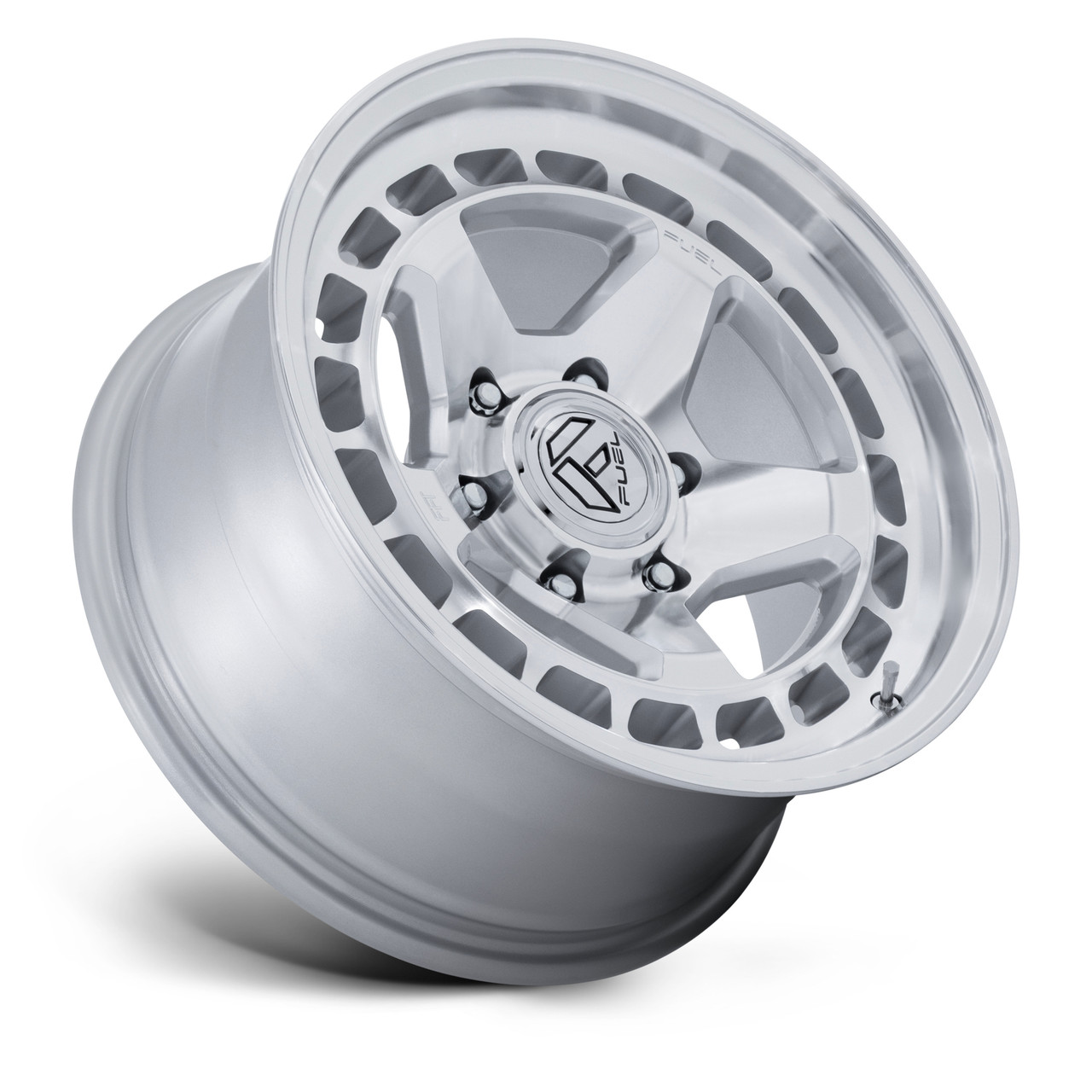 17" Fuel FC894 Core Hyper Silver W/ Machined Face 17x8.5 Wheel 6x135 -10mm Rim