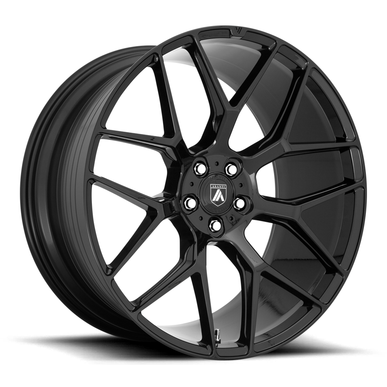 Set 4 Asanti Black ABL-27 Dynasty 22x10.5 5x112 Gloss Black Wheels 22" 35mm Rims