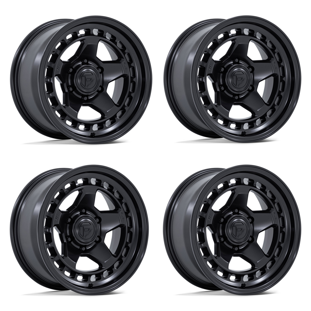 Set 4 17" Fuel FC894 Core Matte Black 17x8.5 Wheels 6x135 25mm Offroad Rims