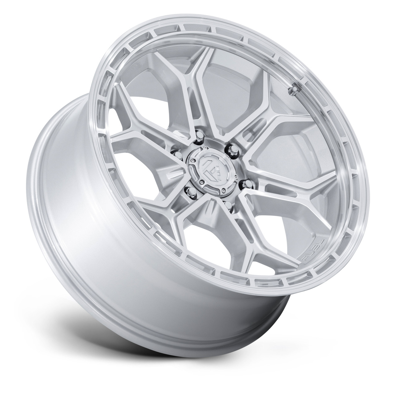 Set 4 20" Fuel FC896 Heathen Gloss Silver W/ Machined Face 20x9 6x135 1mm Wheels Offroad Truck SUV Rims