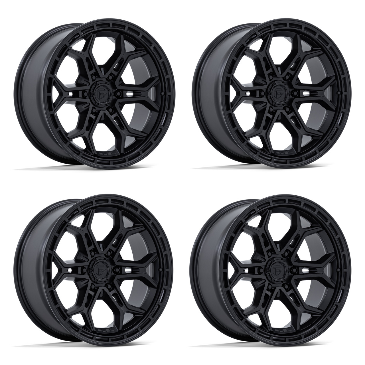 Set 4 20" Fuel FC896 Heathen Matte Black 20x9 Wheels 6x135 1mm Truck SUV Rims