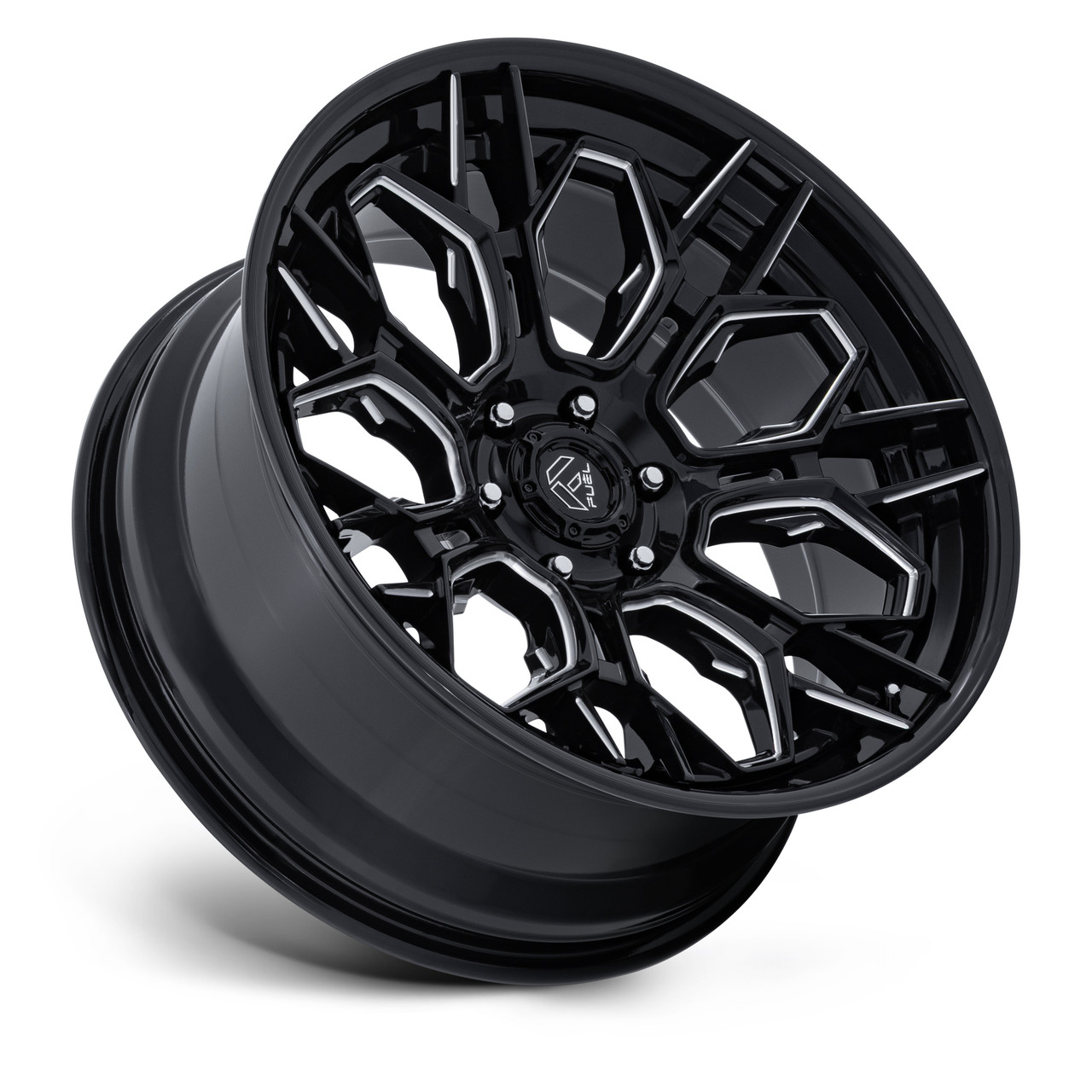 22" Fuel FC409 Hive Gloss Black Milled 22x9.5 Wheel 6x5.5 20mm Offroad Truck SUV Rim