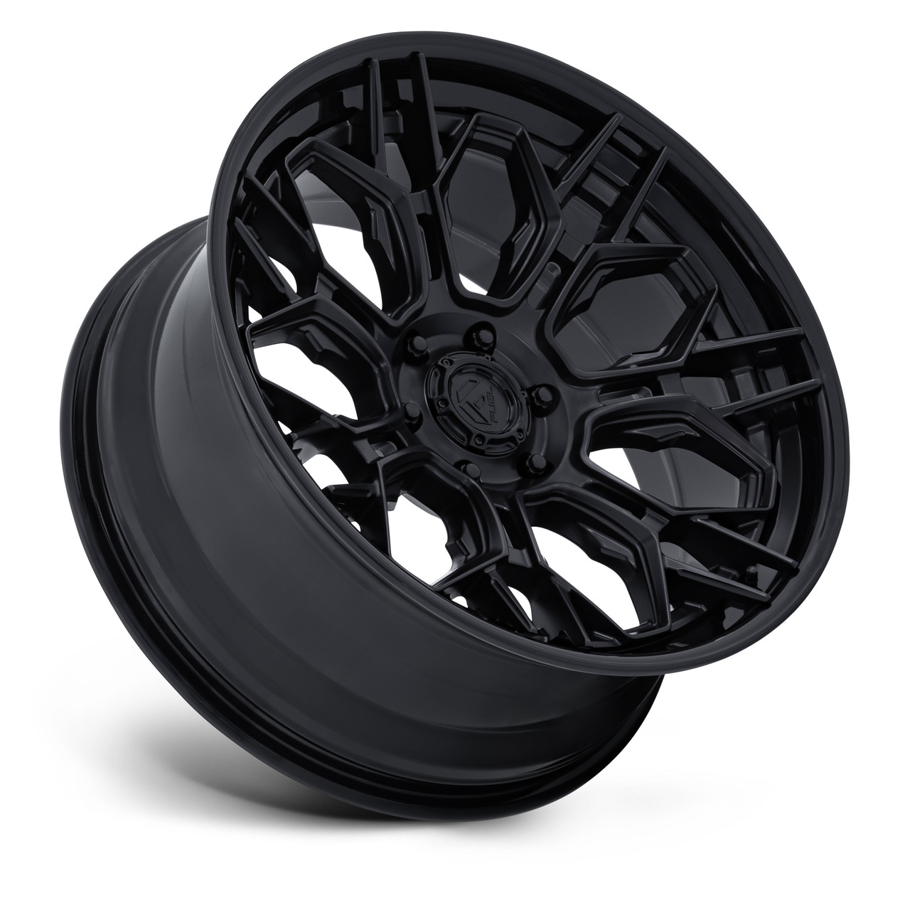 Set 4 20" Fuel FC409 Hive Matte Black Gloss Black Lip 20x10 6x5.5 -18mm Wheels