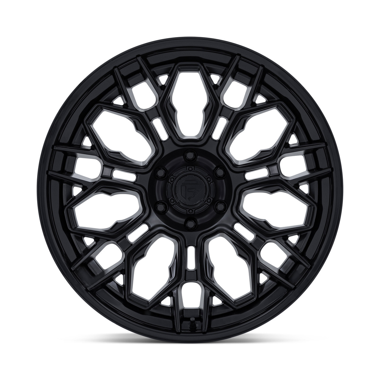 22" Fuel FC409 Hive Matte Black W/ Gloss Black Lip 22x10 Wheel 6x5.5 -18mm Rim