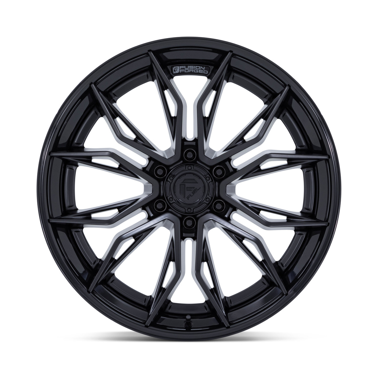 Set 4 22" Fuel FC404 Mutiny Matte Black W/ Gloss Black Lip 22x10 8x180 -18mm Rims Offroad Truck Wheels
