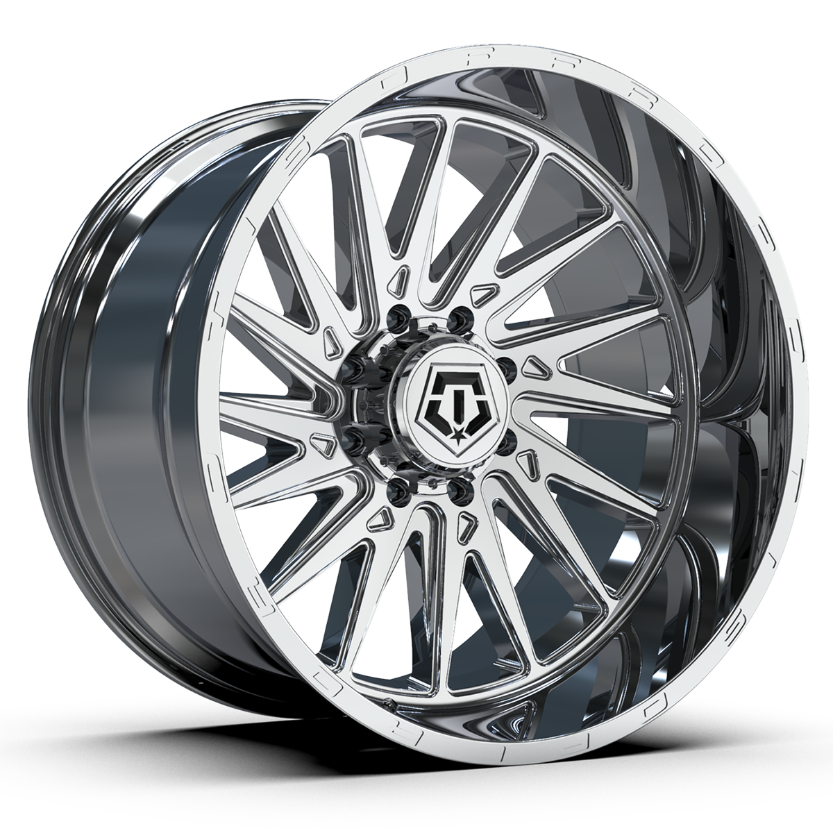 Set 4 26" TIS 547C Chrome Plated Wheels 26x14 8x6.5 (8x165.1) -76mm Offroad Rims Lifted Truck Wheels