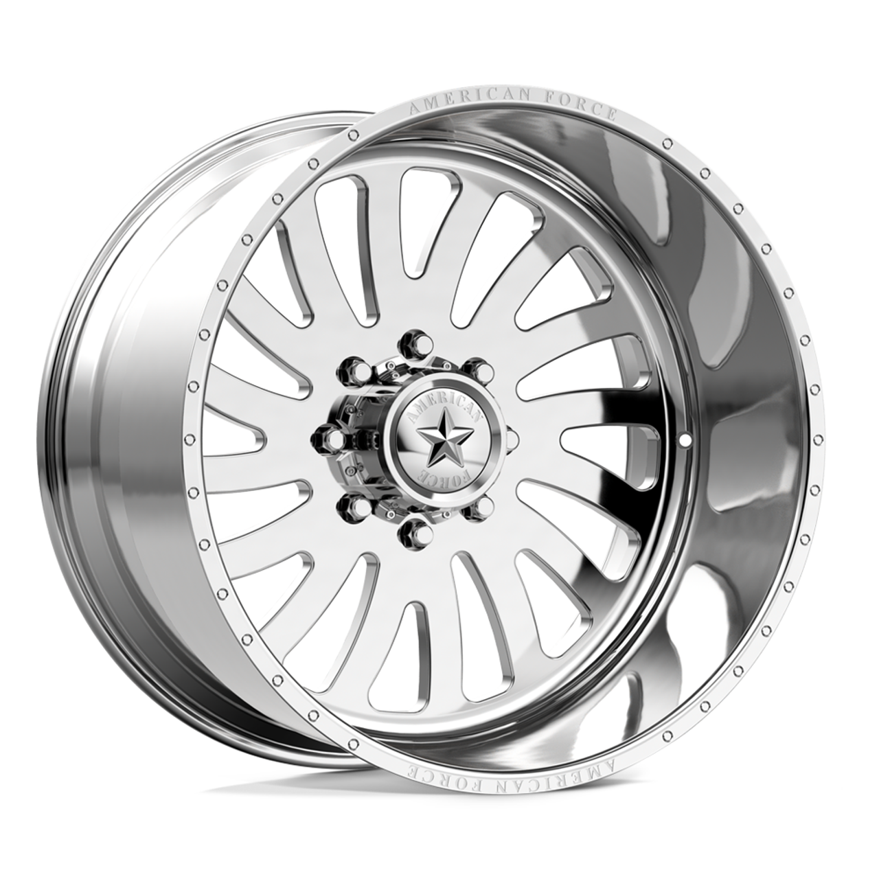 Set 4 American Force AFW 74 Octane SS 20x12 5x5 Polished Wheels 20" -40mm Rims