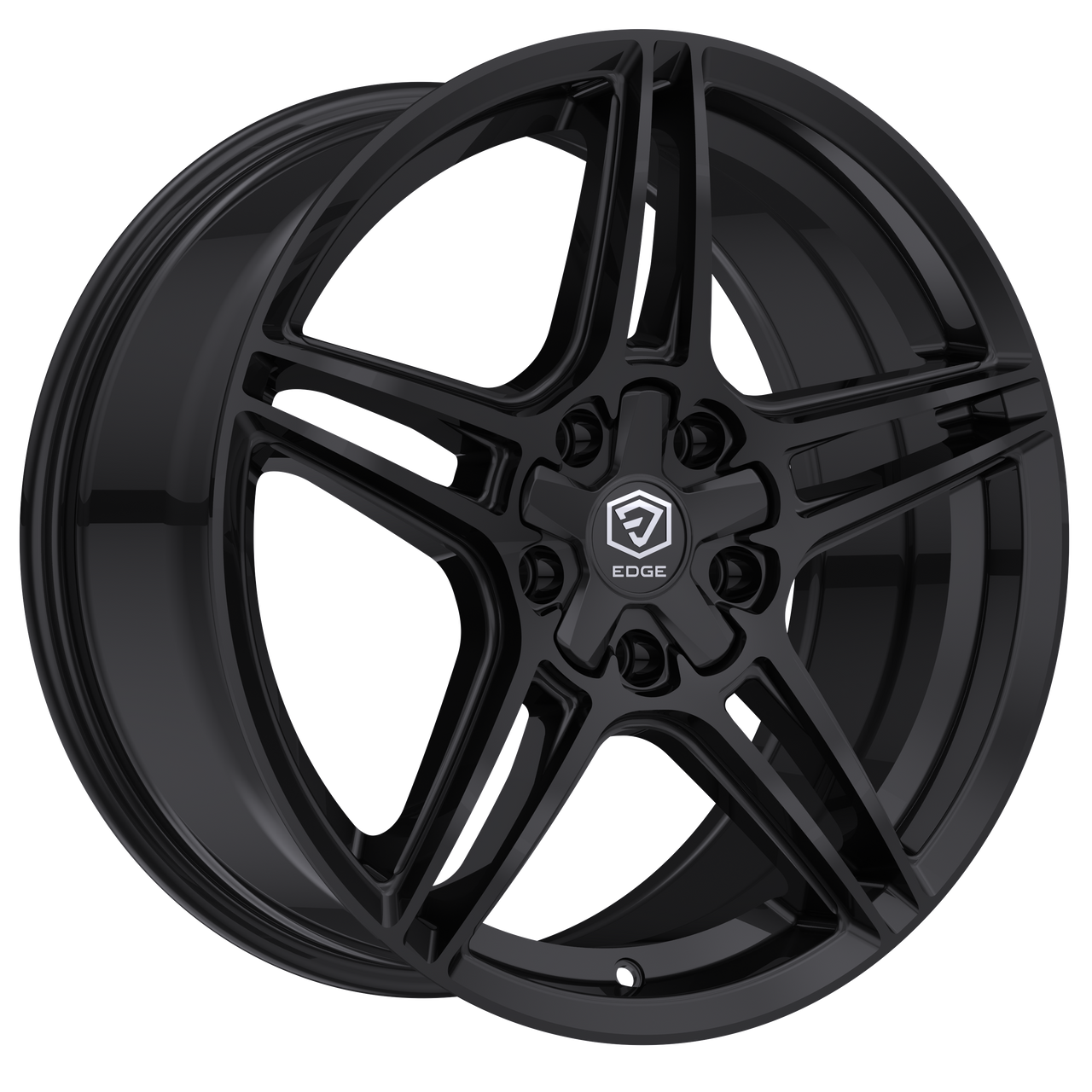 Set 4 20" Edge Street 354B Gloss Black Wheels 20x8.5 5x100 5x4.5 40mm Rims