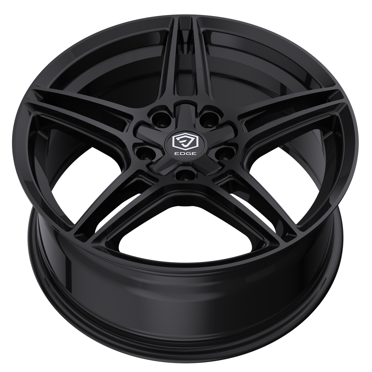 Set 4 20" Edge Street 354B Gloss Black Wheels 20x8.5 5x100 5x4.5 40mm Rims