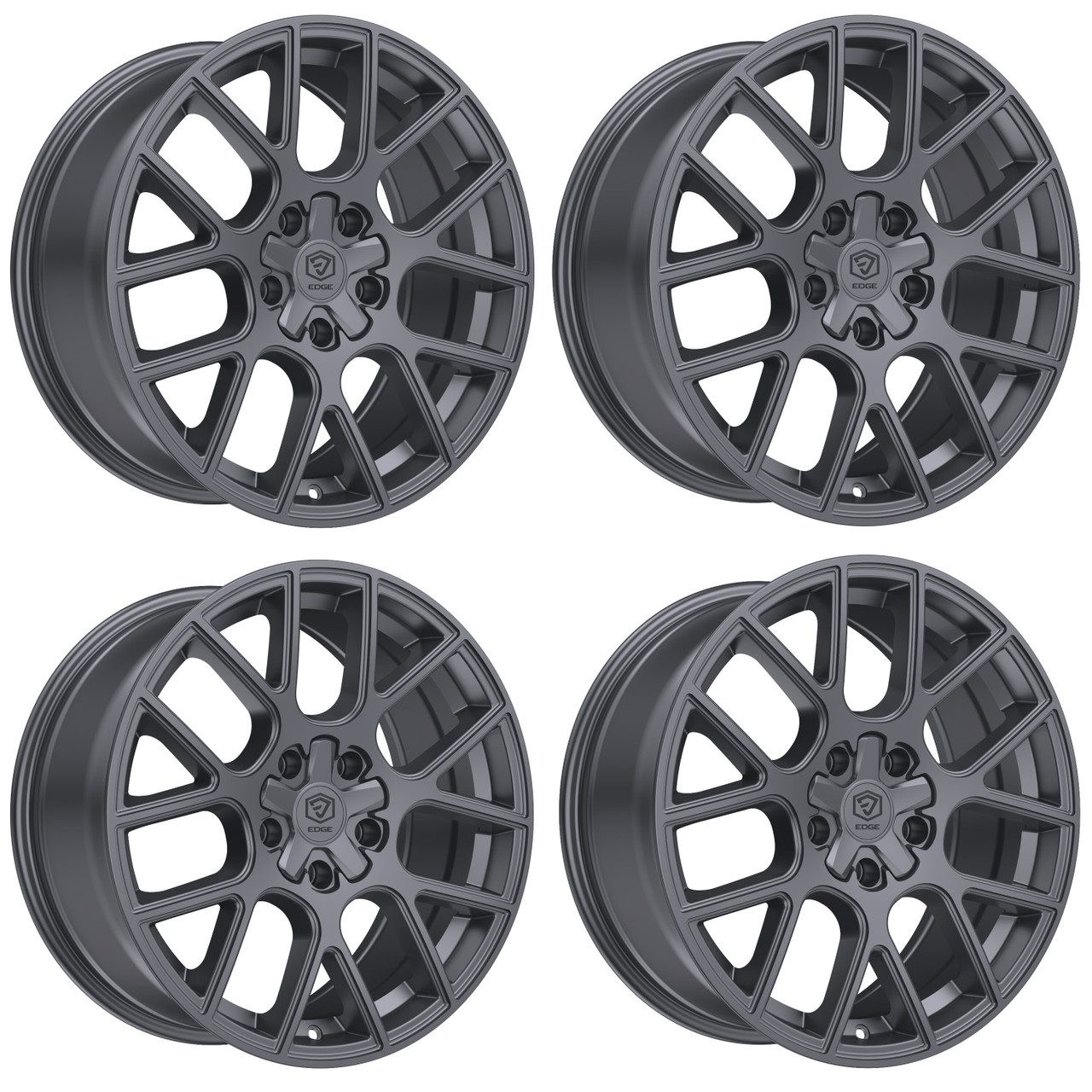 Set 4 20" Edge Street 356A Anthracite Wheels 20x8.5 5x4.5 5x120 40mm Rims