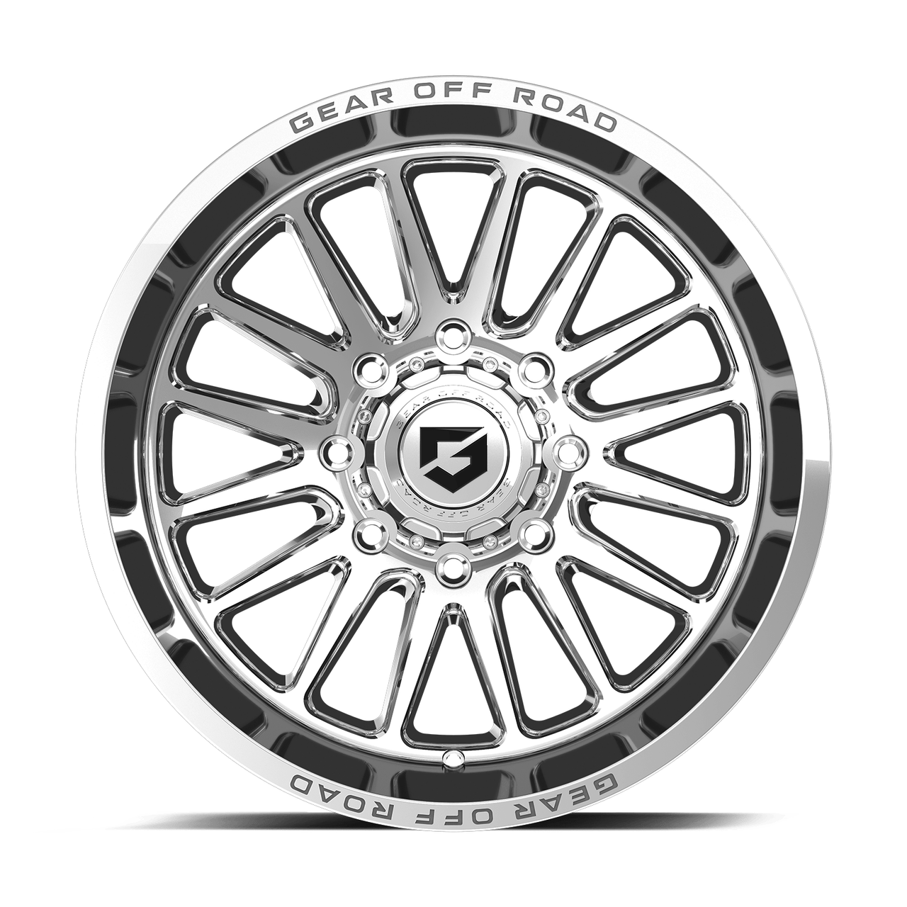 Set 4 20" Gear Off Road 764C Leverage Chrome 20x12 Wheels 6x135 6x5.5 Rims -44mm Lifted Truck SUV Rims