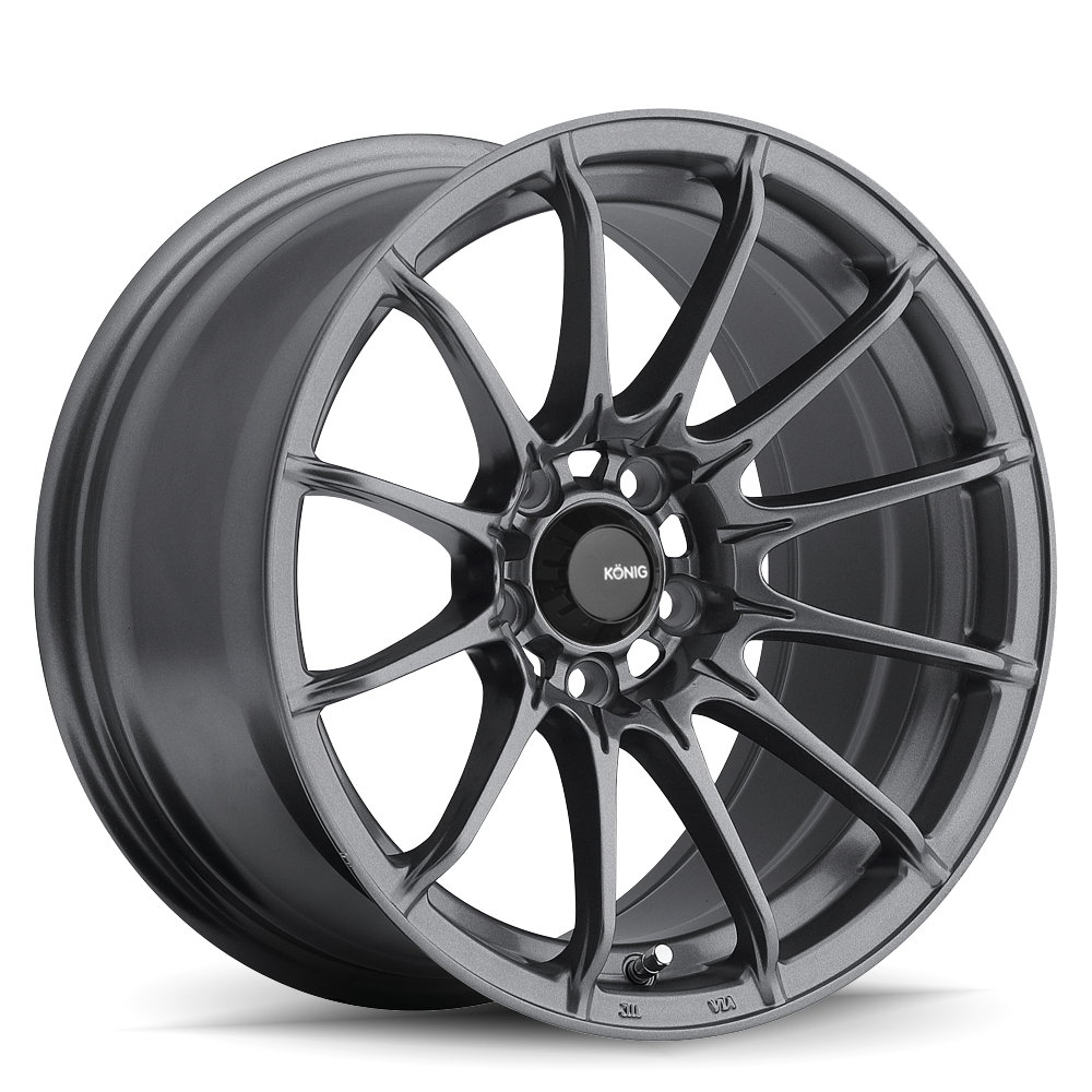 Set 4 15" Konig 39MG Dial In Matte Grey 15x8 Wheels 4x100 25mm Racing Street Rim