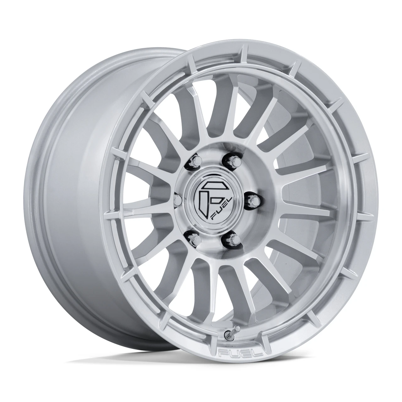 Set 4 17" Fuel FC905 Ascend Gloss Silver Machined Face 17x9 Wheels 6x5.5 1mm Rims Offroad Truck SUV Wheels