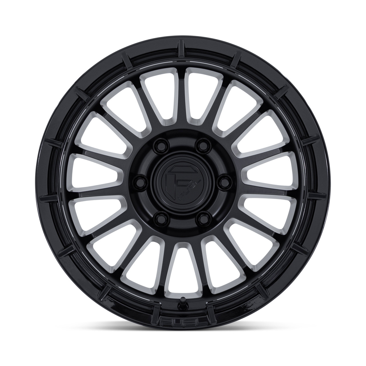 17" Fuel FC905 Ascend Matte Black W/ Gloss Black Lip 17x8.5 Wheel 6x5.5 25mm Rim Offroad Truck SUV Wheel